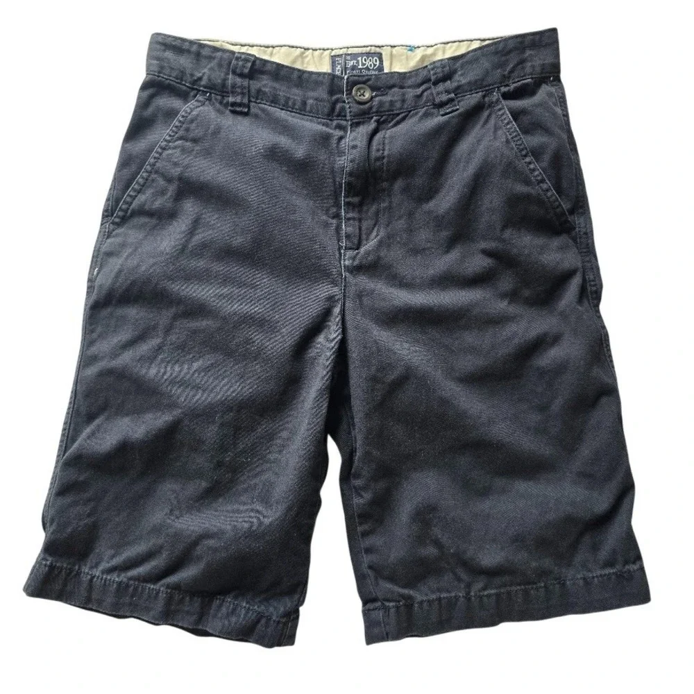 The Children's Place Navy Blue Chino Shorts Adjustable Waist Boys Kids 14 School